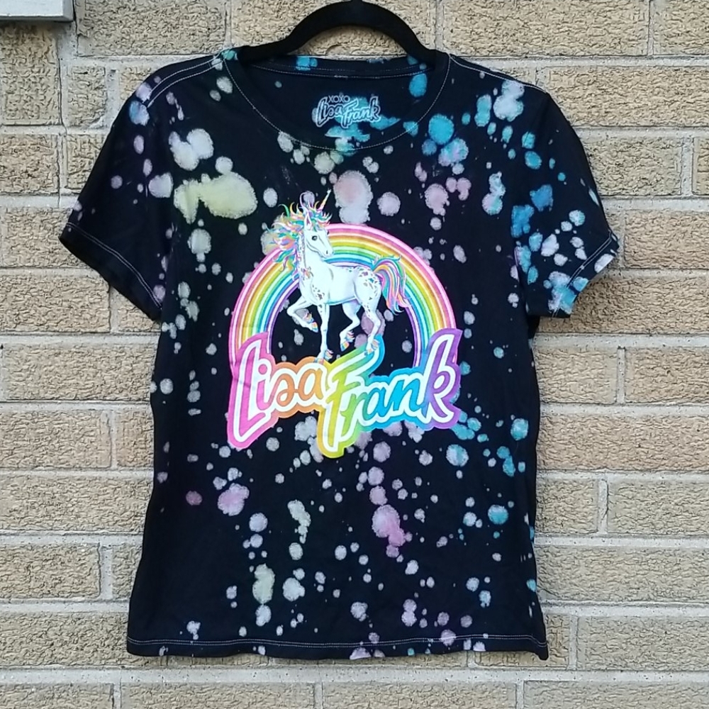 NeverWorn Lisa Frank Paint Splatter Unicorn T